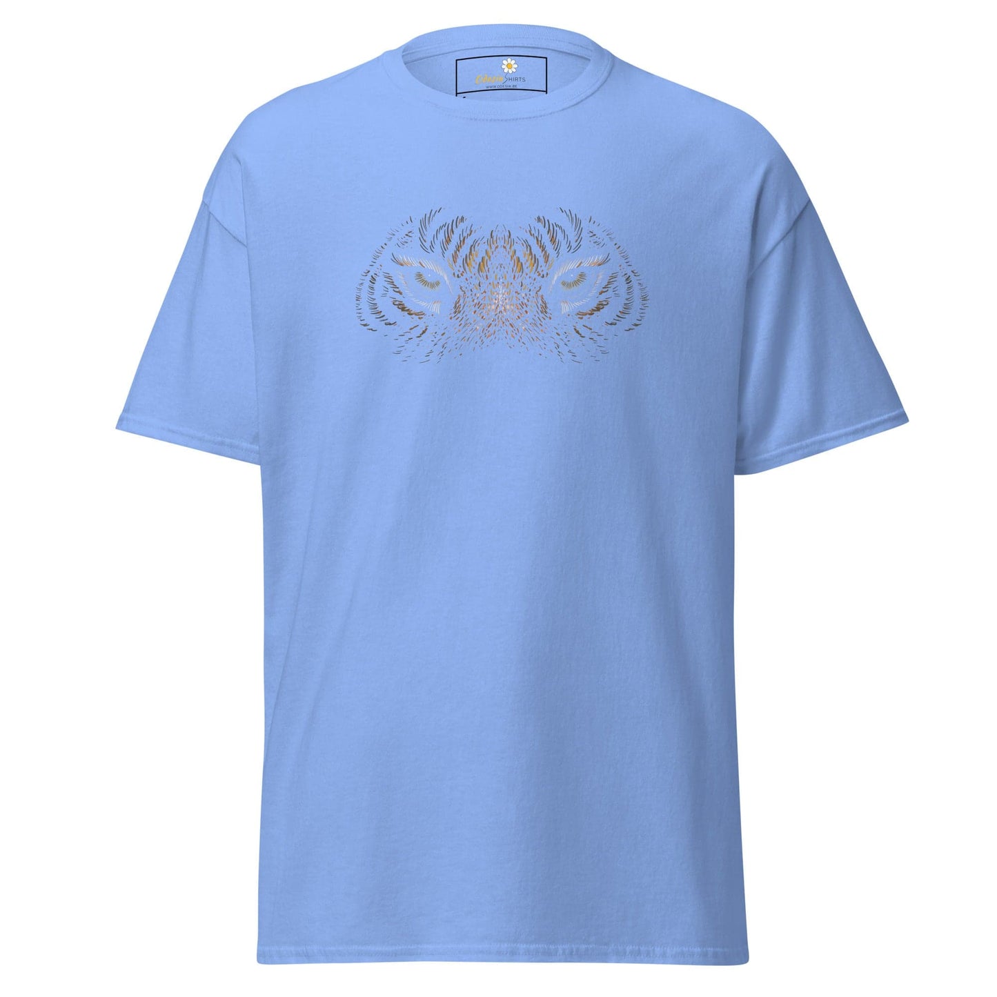 Men’s classic t-shirt - WILD LIFE TIGER EYES - REGULAR - Carolina Blue / S