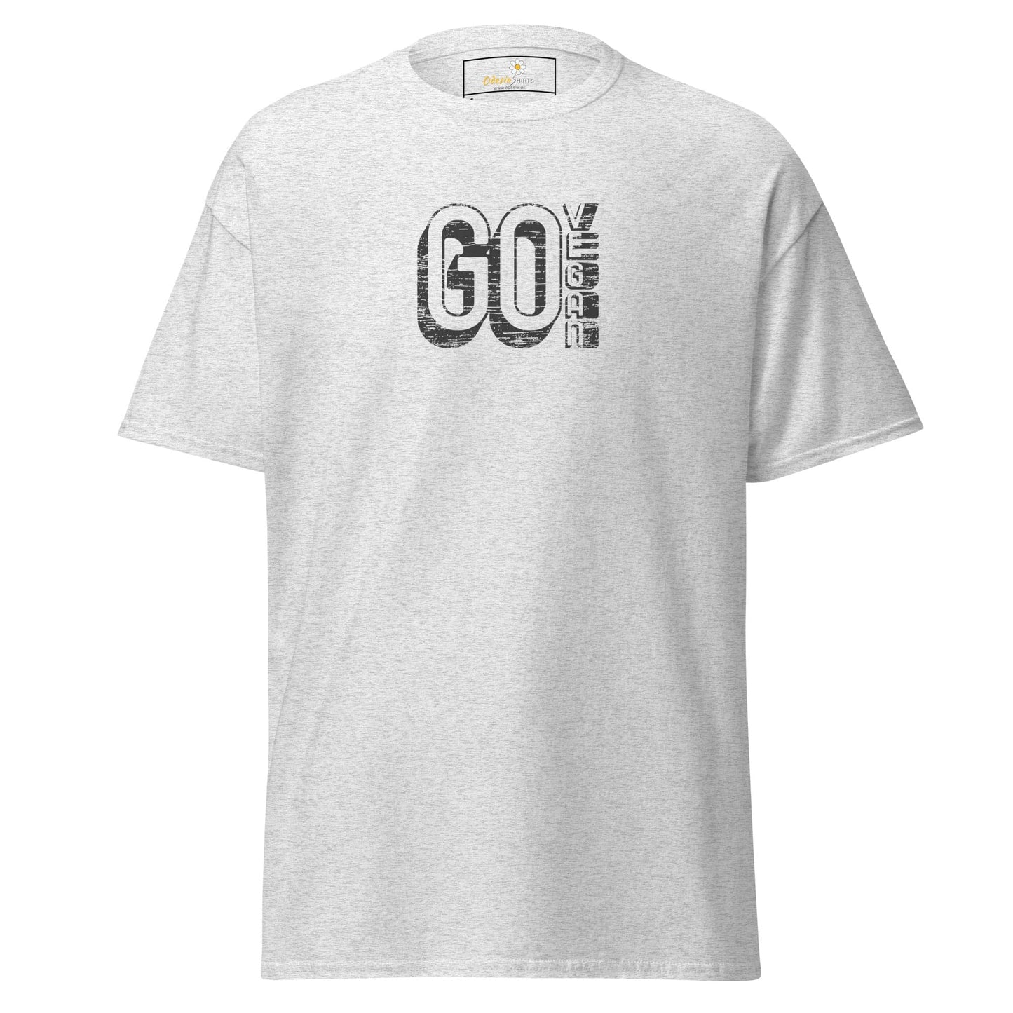 Unisex classic tee - GREEN GO VEGAN - REGULAR - Ash / S