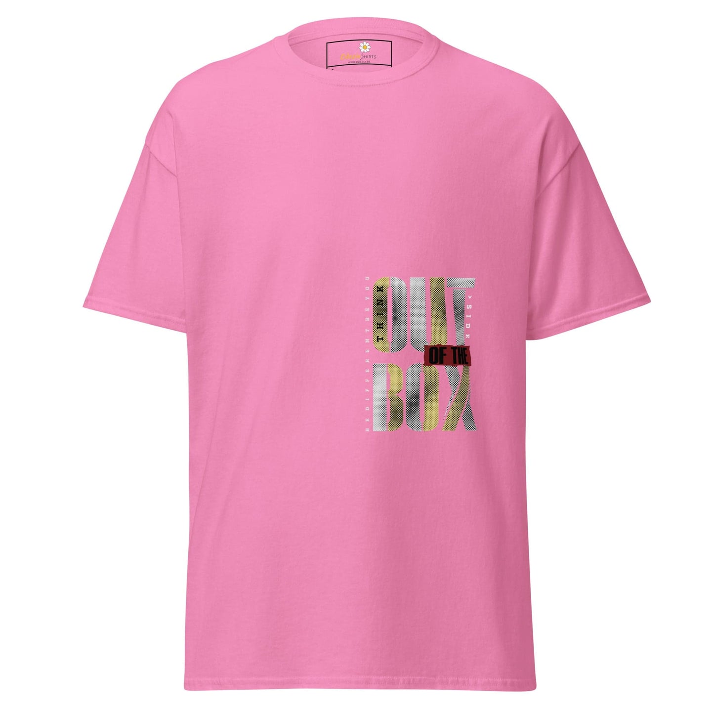Unisex classic t-shirt - TEXT OUT OTHE BOX - REGULAR - Azalea / S
