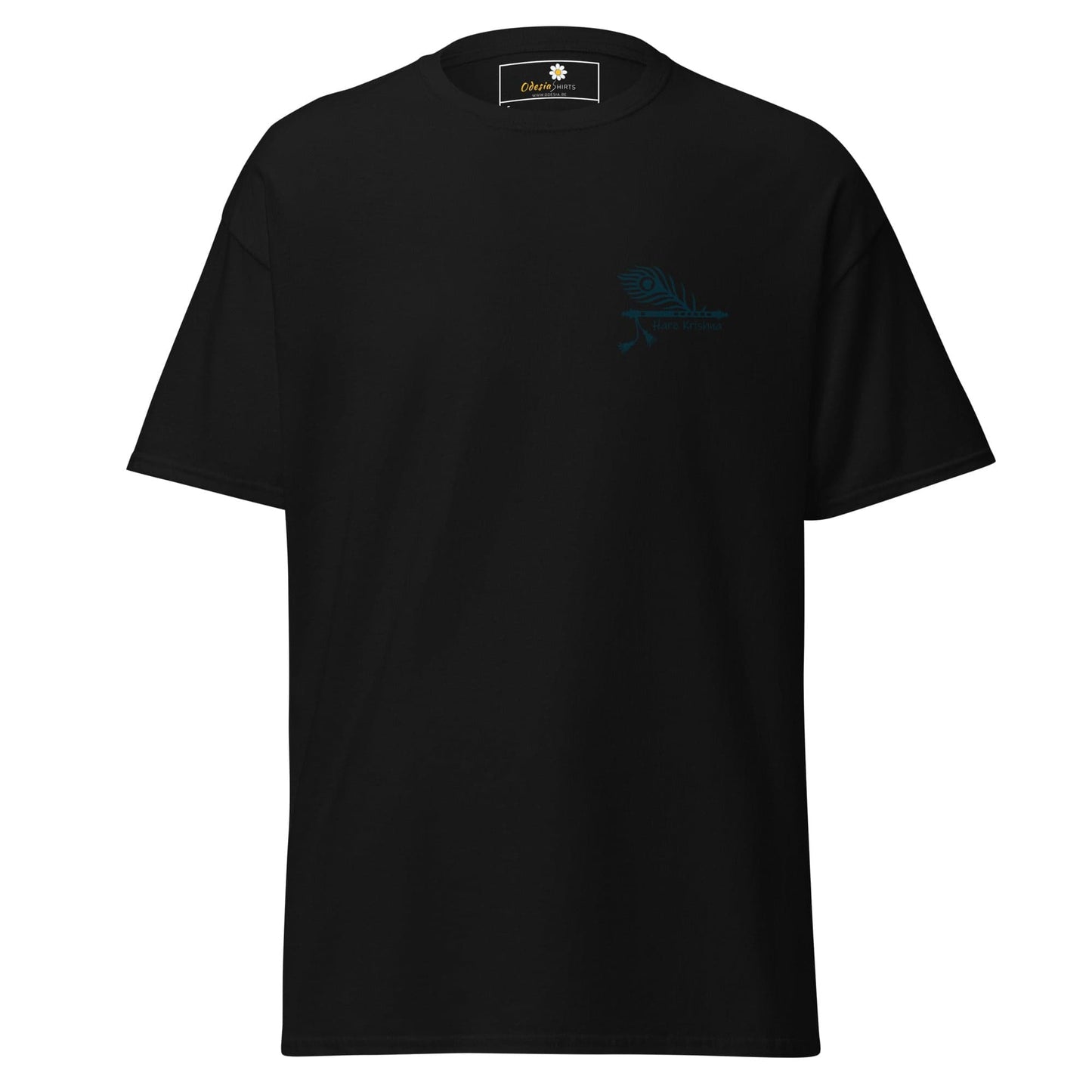 Unisex classic tee - SPIRITUAL KRISHNA’S FLUTE POCKET - REGULAR - Black / S