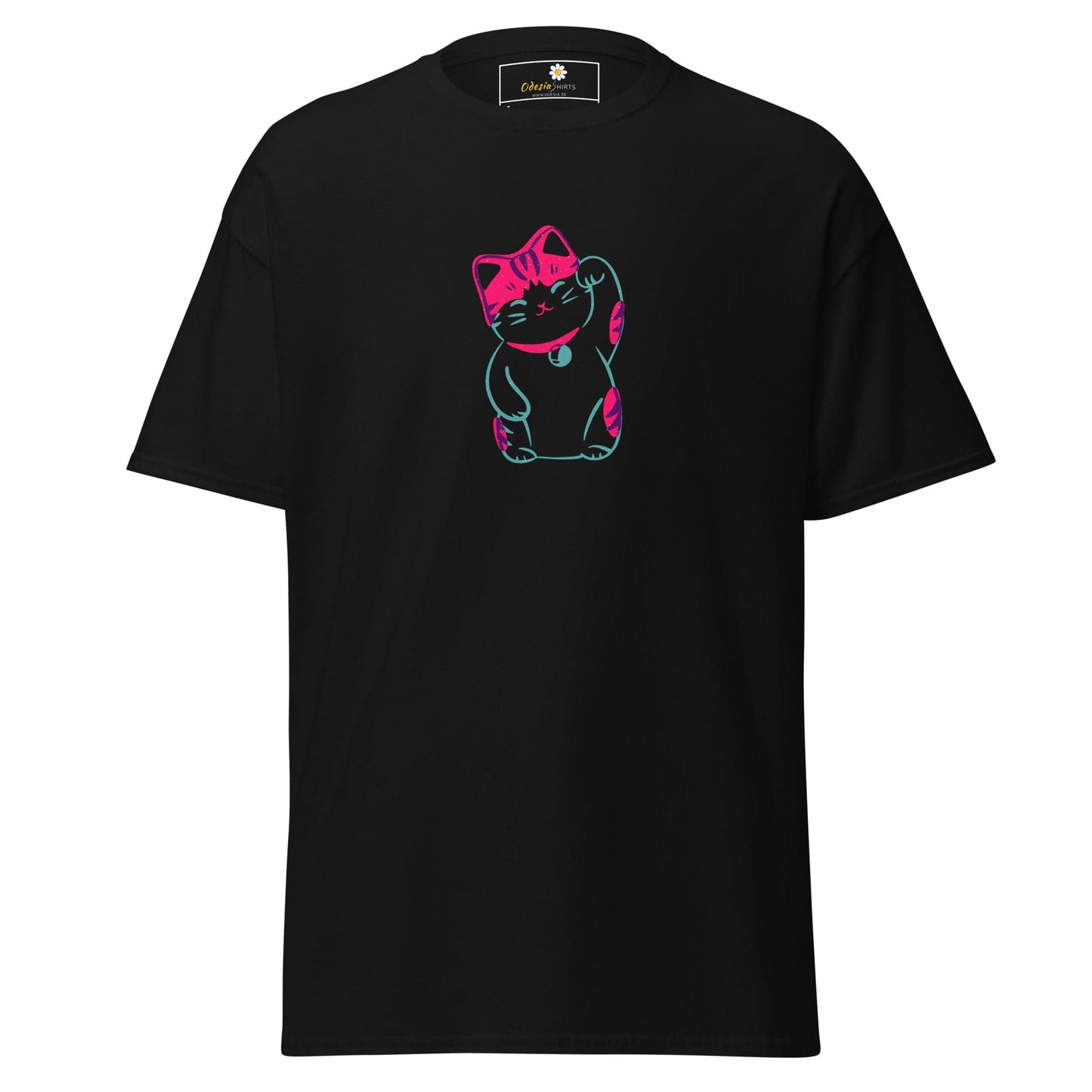 Unisex classic tee - ANIMALS SPIRITUAL LUCKY CAT 2 - REGULAR - Black / S