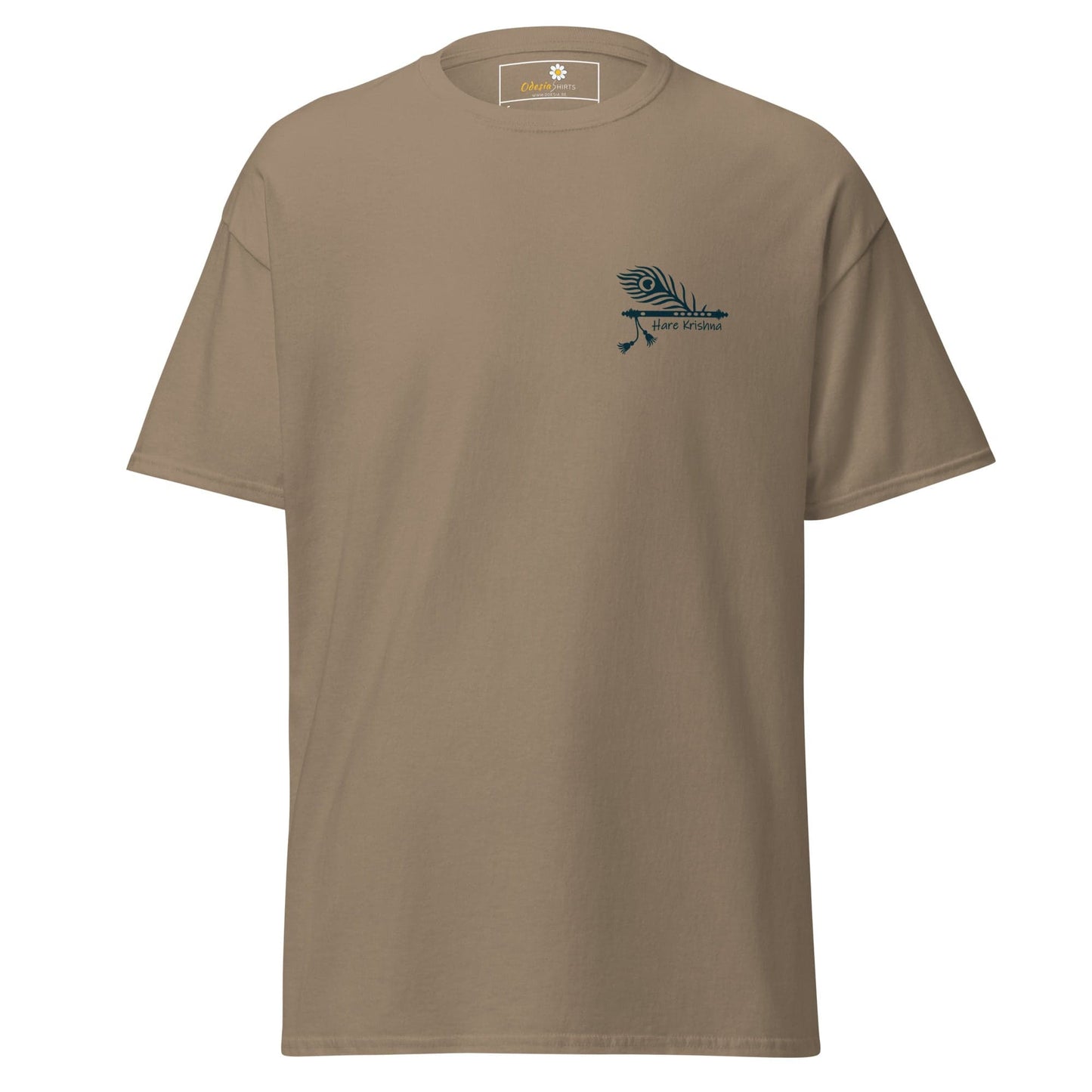 Unisex classic tee - SPIRITUAL KRISHNA’S FLUTE POCKET - REGULAR - Brown Savana / S