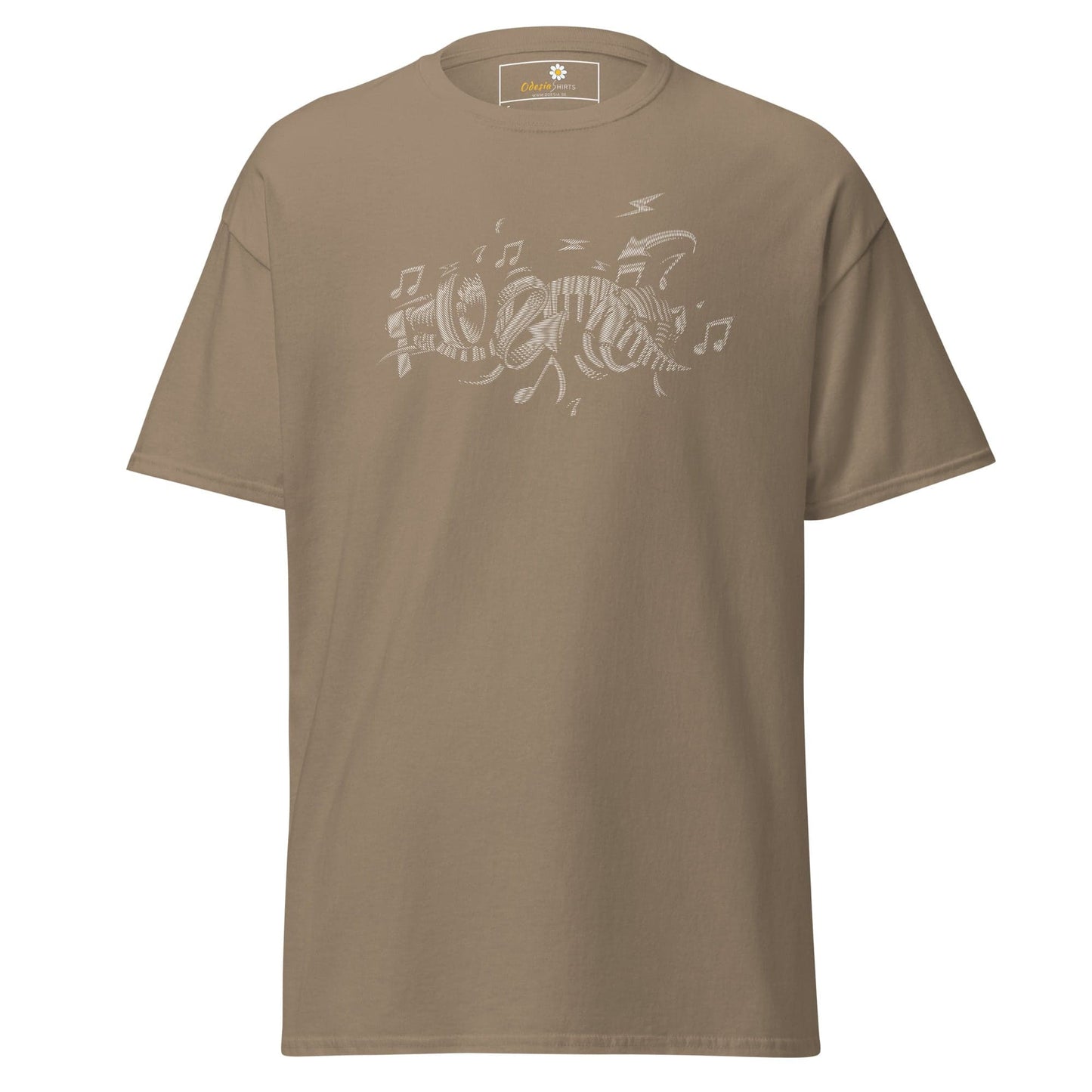 Unisex classic t-shirt - MUSIC INSTRUMENTS - REGULAR - Brown Savana / S