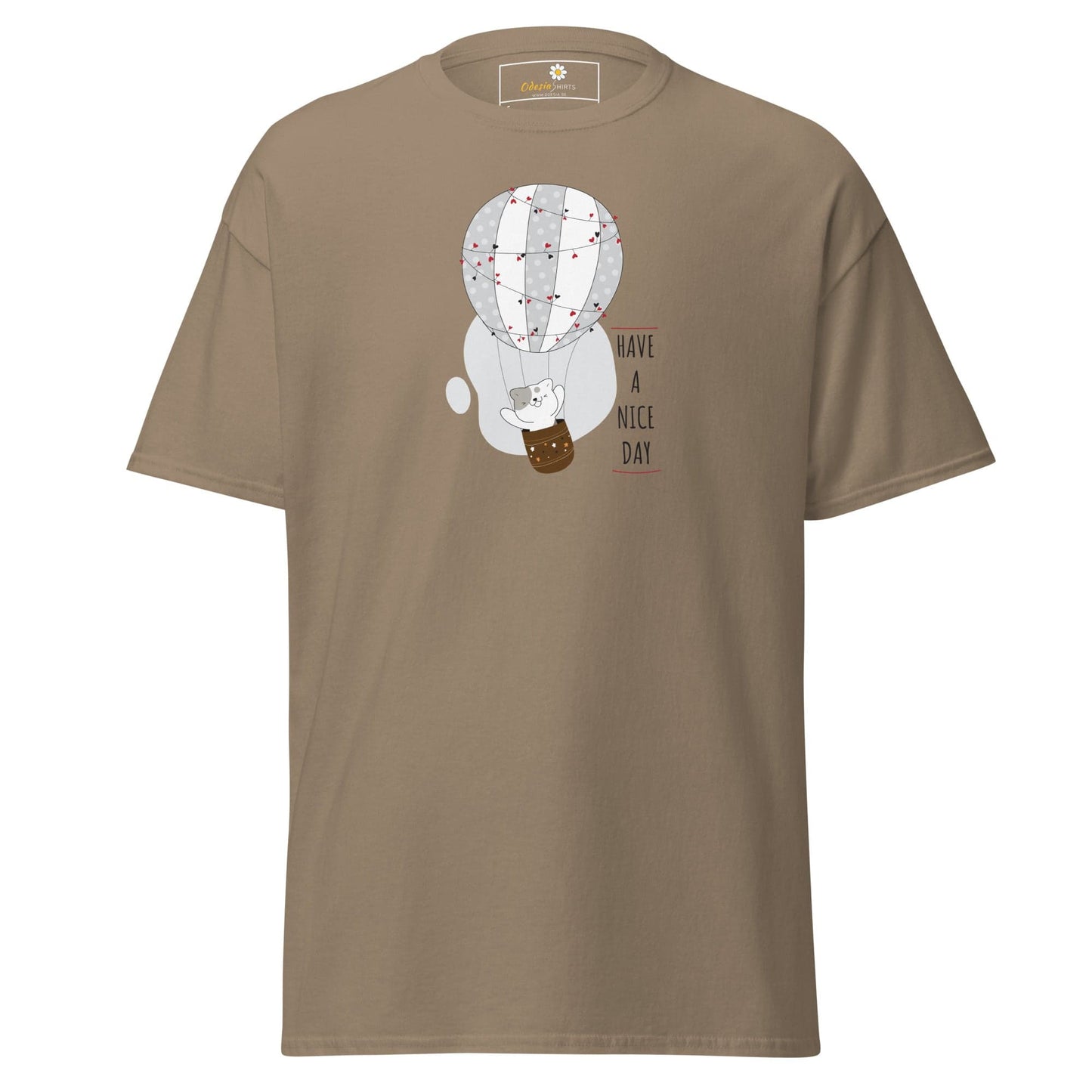 Unisex classic tee - ANIMALS CAT LUFTBALLON - REGULAR - Brown Savana / S
