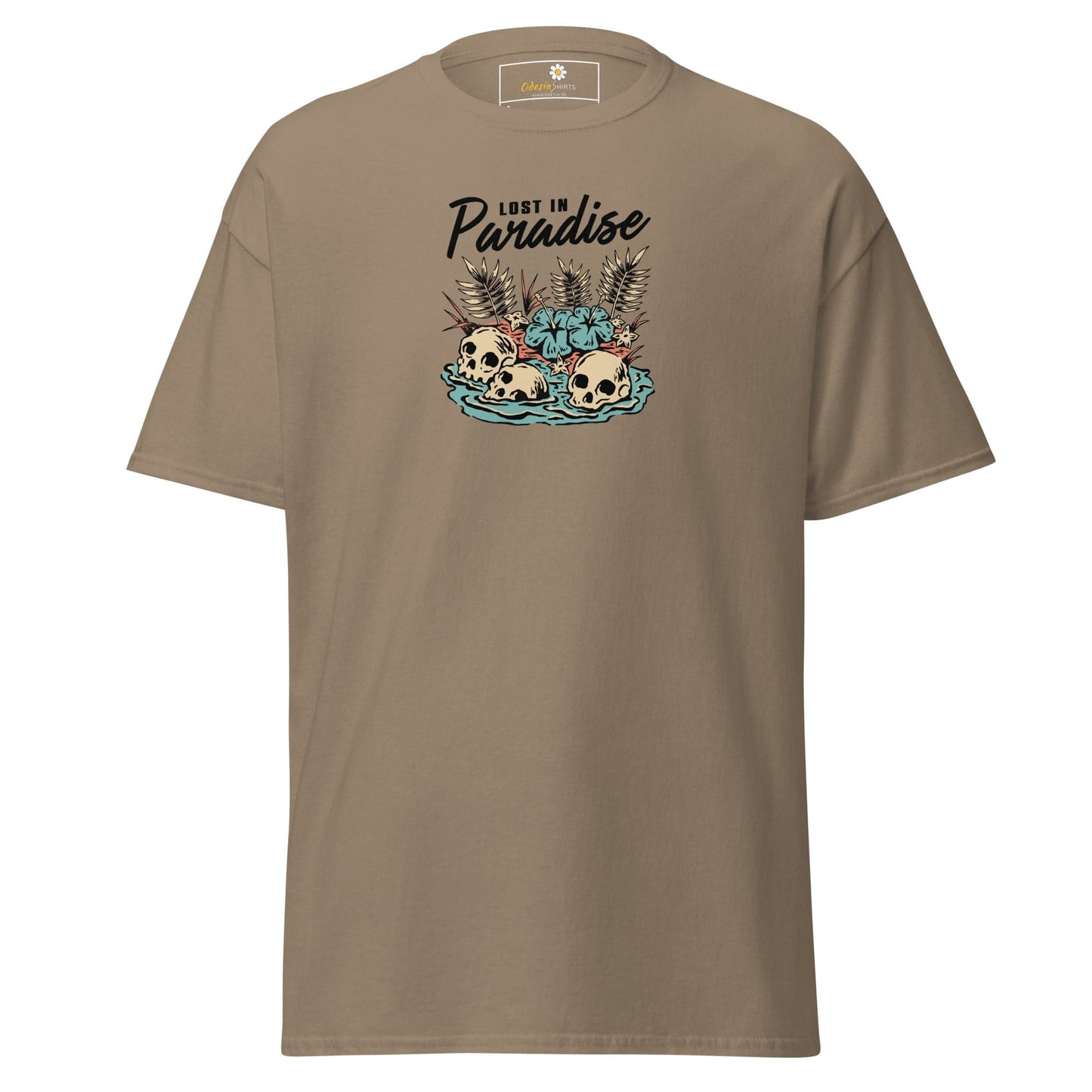 Unisex classic tee - SKULL LOST IN PARADISE - REGULAR - Brown Savana / S