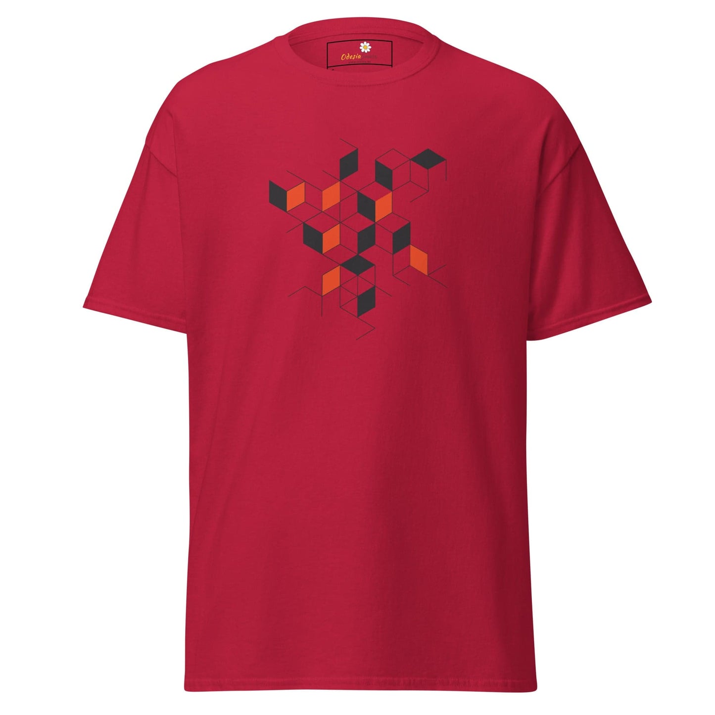 Unisex classic tee - ABSTRACT SQUARES - REGULAR - Cardinal / S