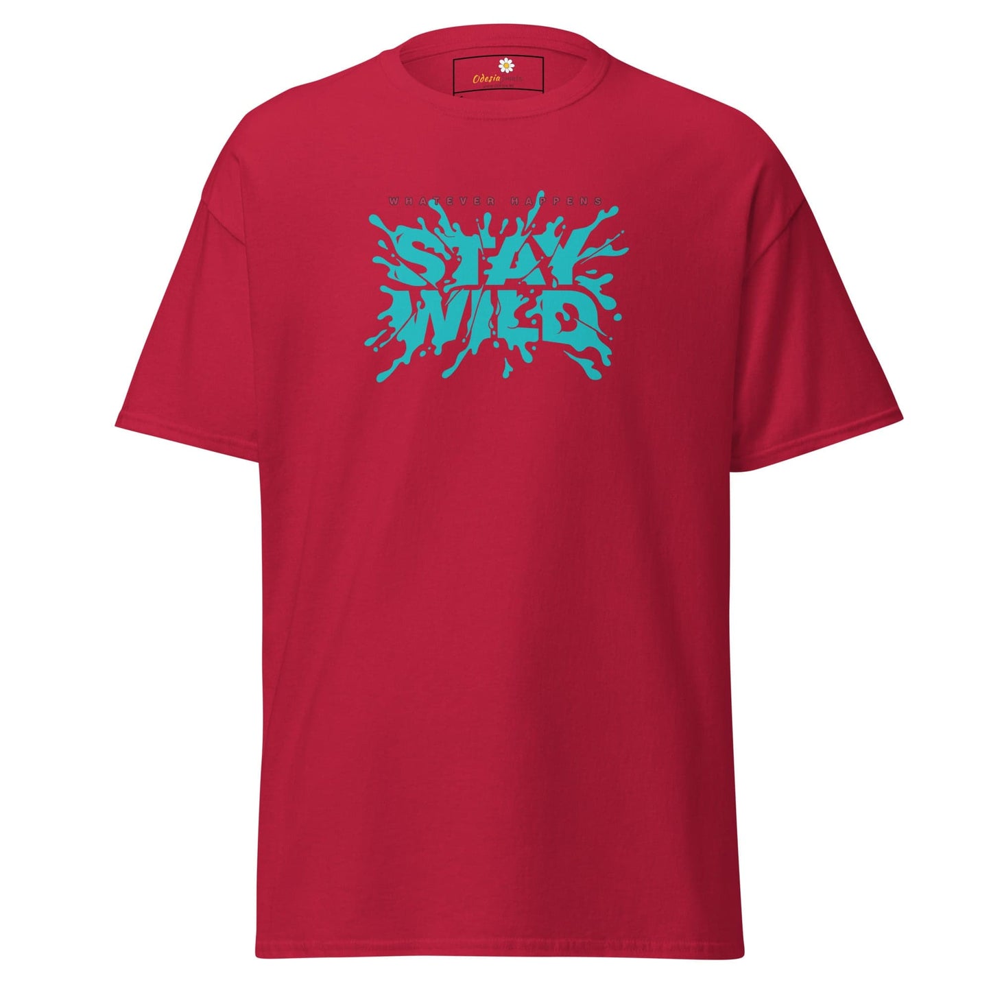Unisex classic t-shirt - TEXT STAY WILD - REGULAR - Cardinal / S