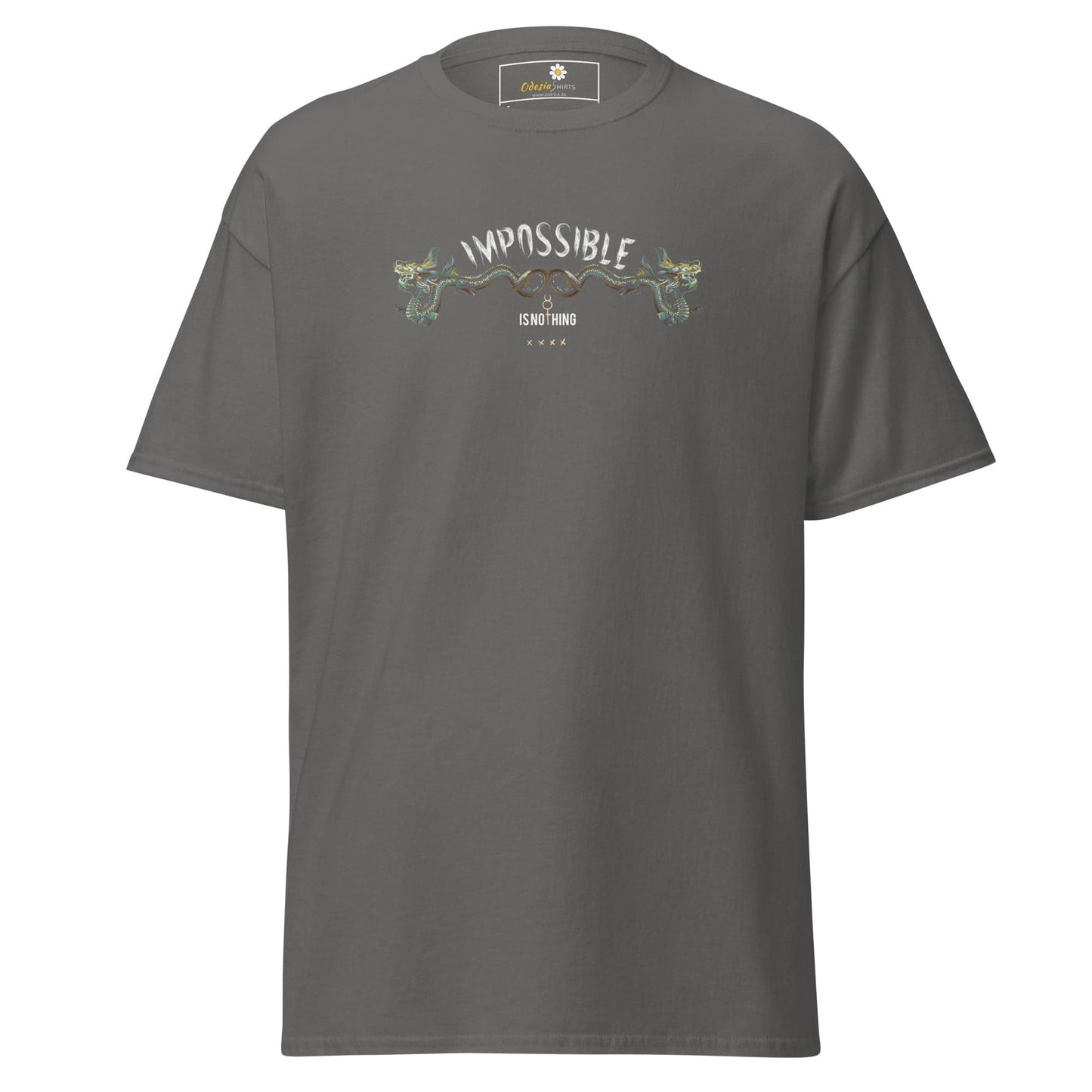 Unisex classic t-shirt - MYSTIC IMPOSSIBLE IS NOTHING - REGULAR - Charcoal / S