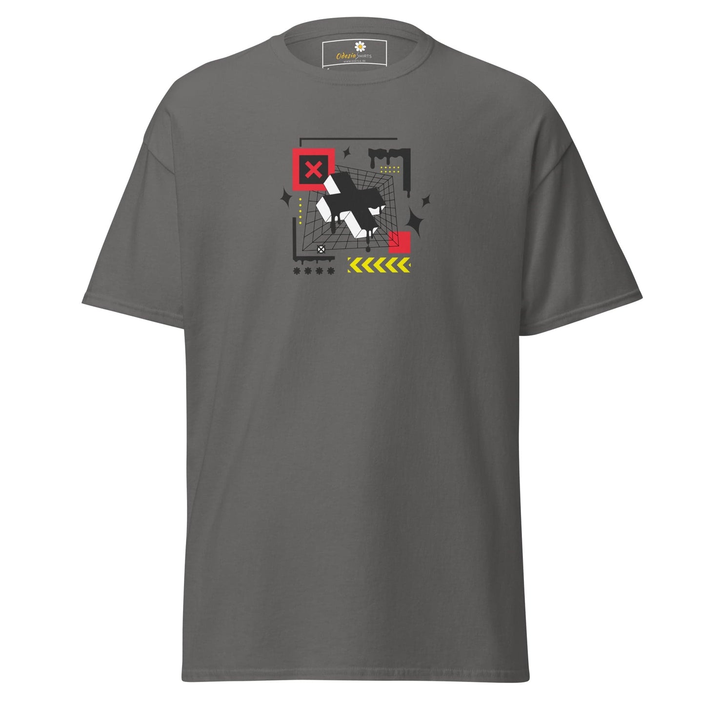 Unisex classic t-shirt - ABSTRACT FIGURES - REGULAR - Charcoal / S