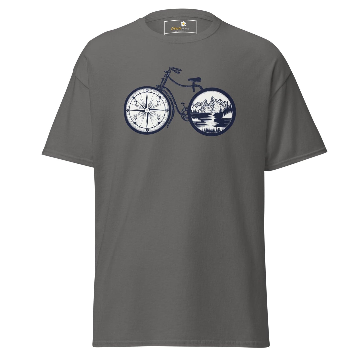 Unisex classic t-shirt - SPORT BIKE DIRECTION MOUNTAINS - REGULAR - Charcoal / S