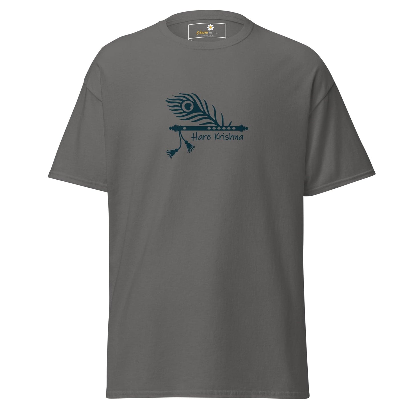 Unisex classic tee - SPIRITUAL KRISHNA’S FLUTE - REGULAR - Charcoal / S