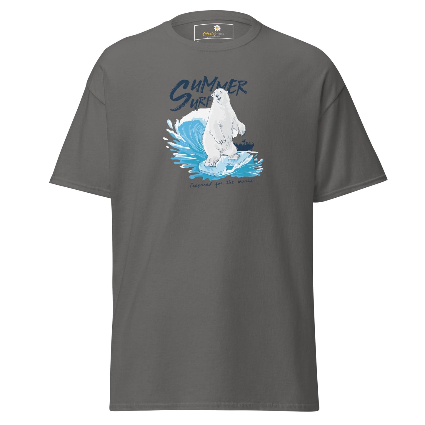 Unisex classic t-shirt - WILD LIFE SUMMER BEAR - REGULAR - Charcoal / S