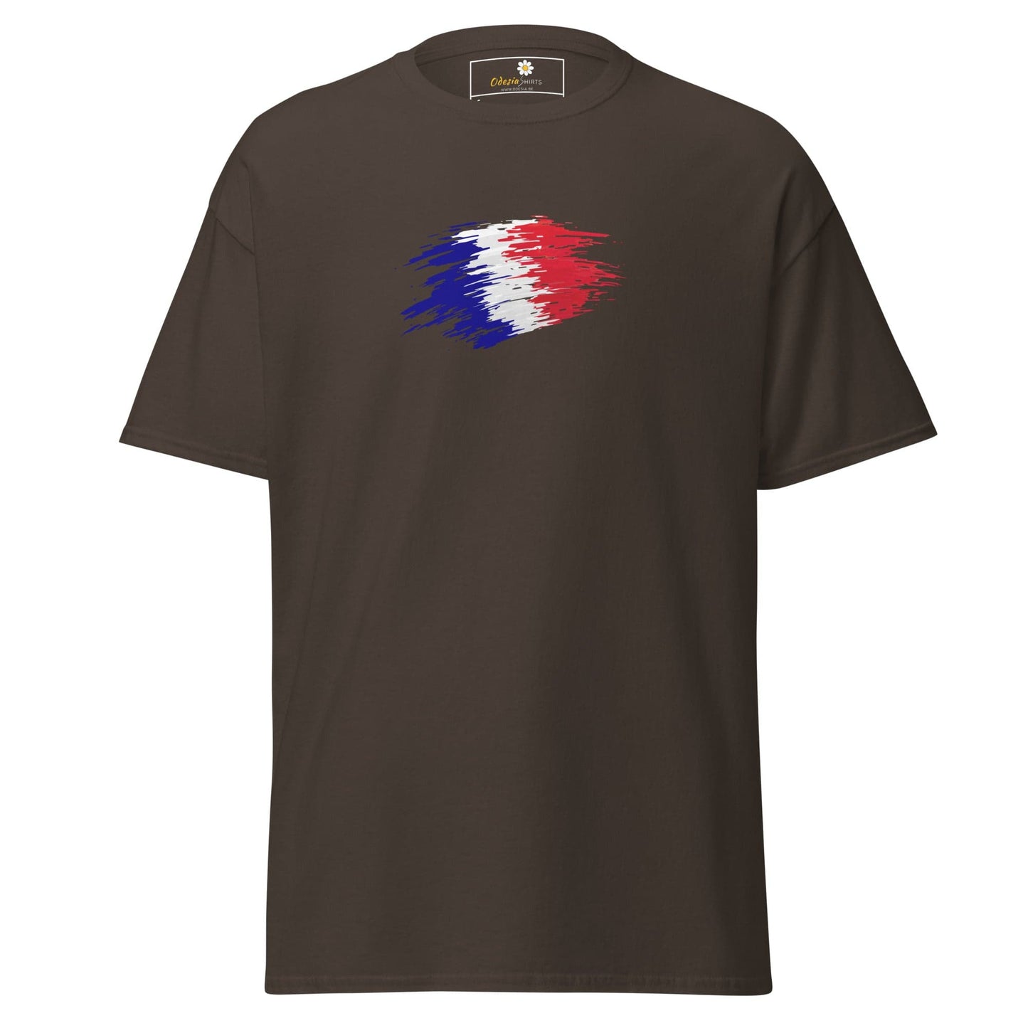 Unisex classic tee - COUNTRY FRANCE SHAPE - REGULAR - Dark Chocolate / S