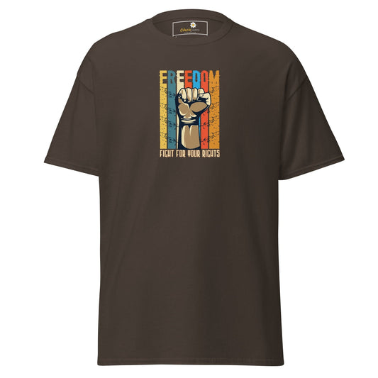 Unisex classic tee - MISC FIGHT FOR FREEDOM - REGULAR - Dark Chocolate / S