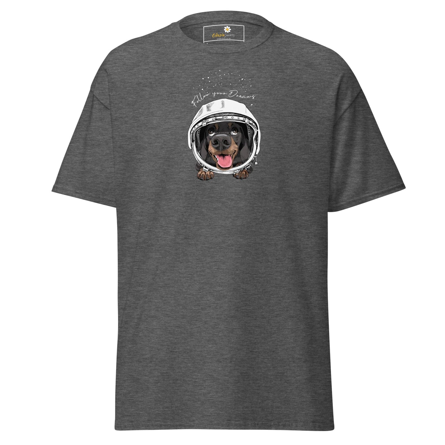 Unisex classic tee - ASTRONAUT ANIMALS DREAMS - REGULAR - Dark Heather / S