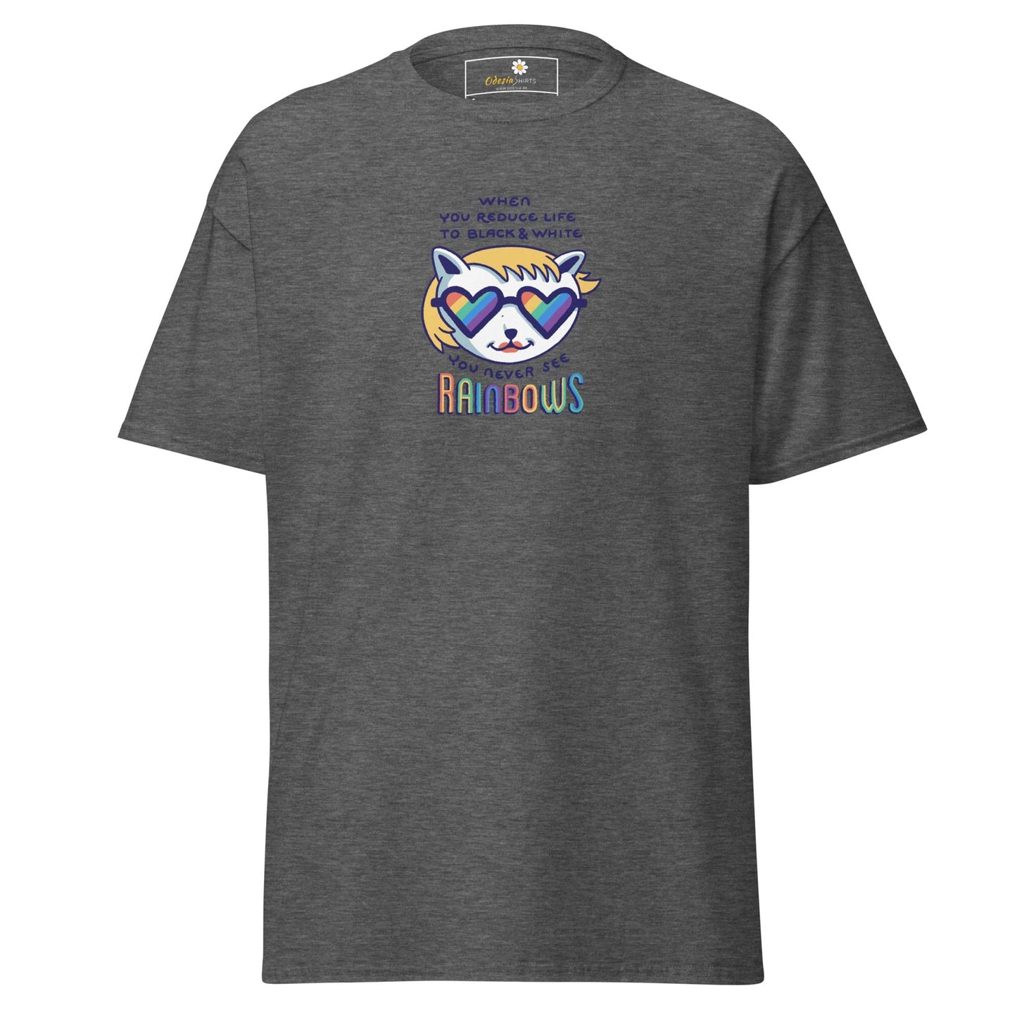 Unisex classic tee - COMMUNITY MISC SEE RAINBOWS - REGULAR - Dark Heather / S
