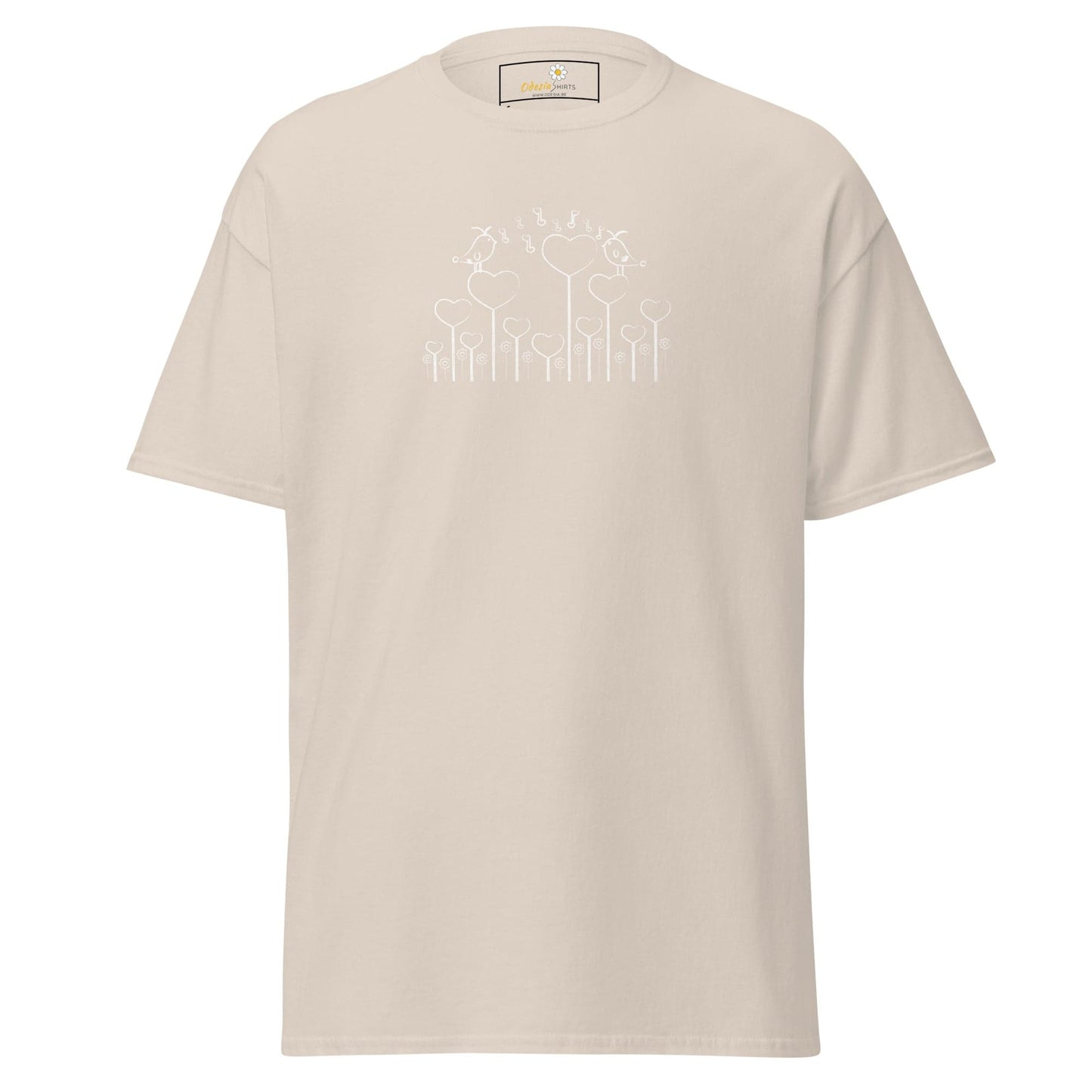 Unisex classic tee - NATURE BIRDS ON STICK - REGULAR - Natural / S