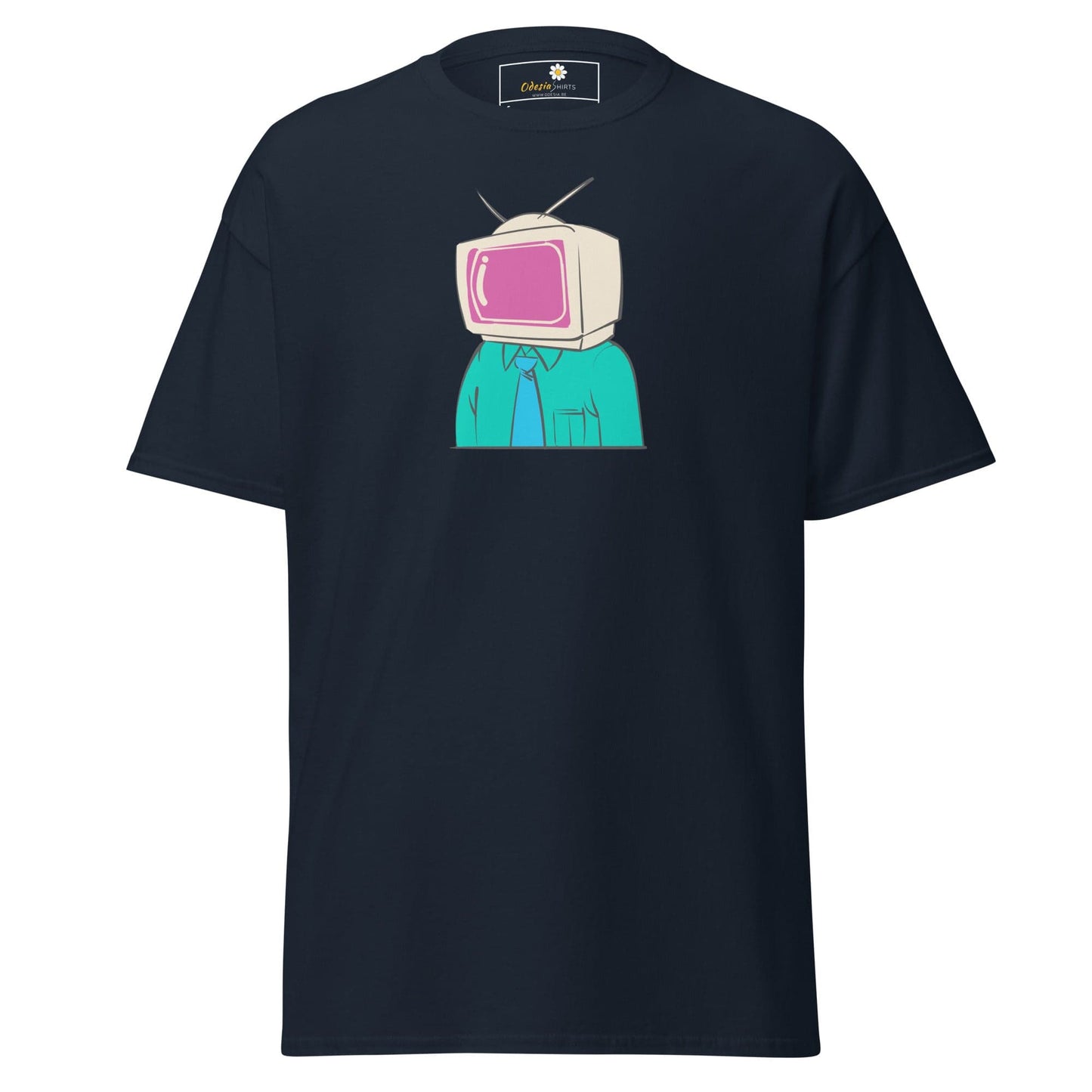 Unisex classic t-shirt - FANTASY TELEVISION HEAD - REGULAR - Navy / S