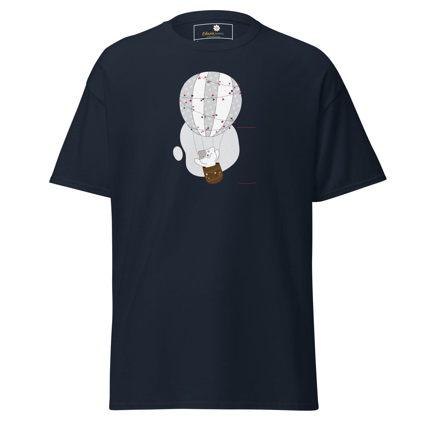 Unisex classic tee - ANIMALS CAT LUFTBALLON - REGULAR - Navy / S