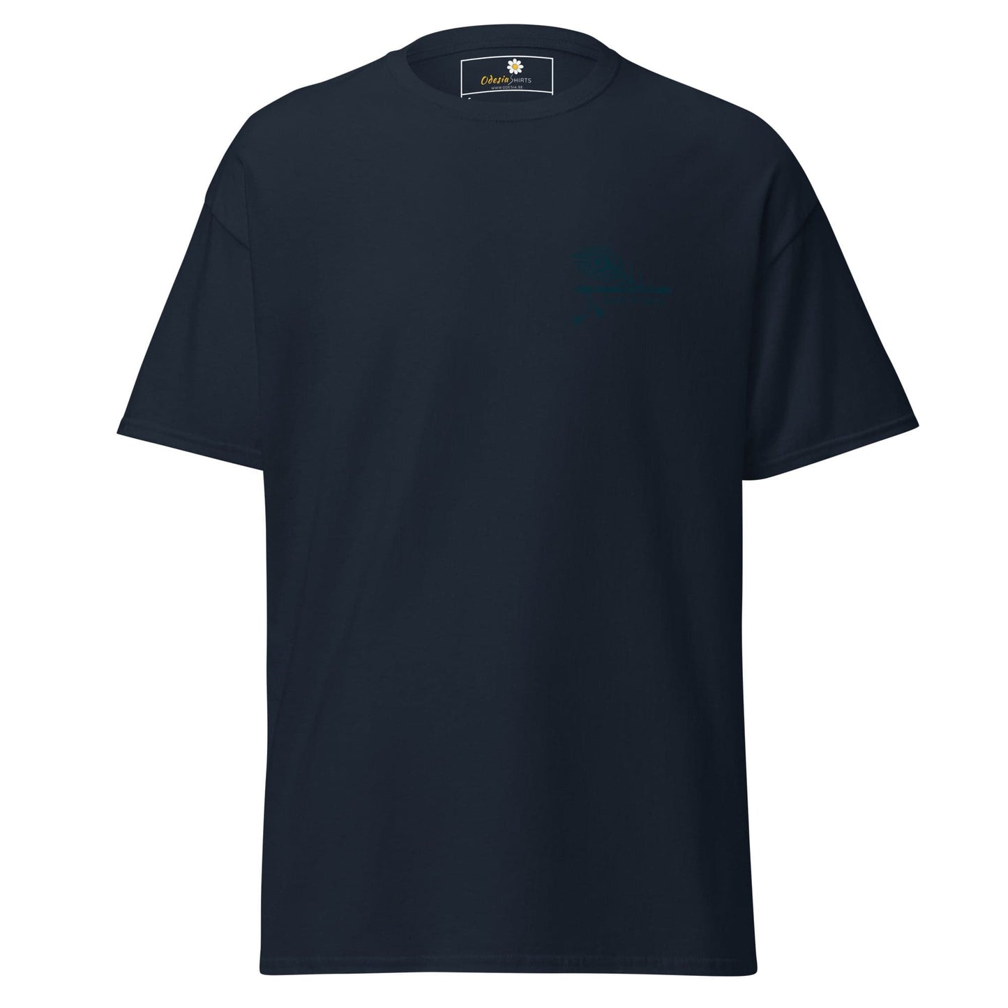 Unisex classic tee - SPIRITUAL KRISHNA’S FLUTE POCKET - REGULAR - Navy / S