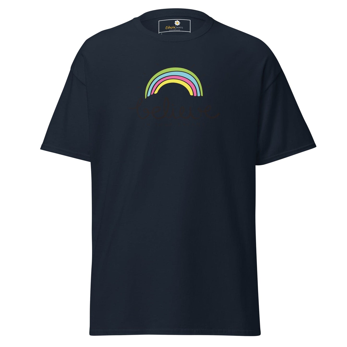 Unisex classic t-shirt - POSITIVE BELIEVE IN YOUR DREAMS - REGULAR - Navy / S
