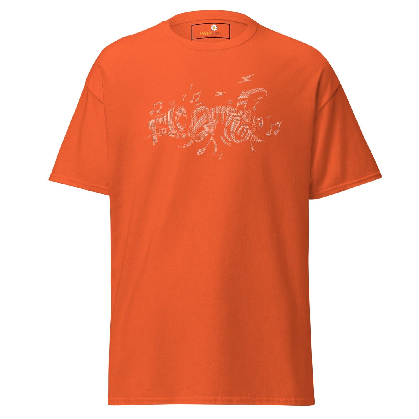 Unisex classic t-shirt - MUSIC INSTRUMENTS - REGULAR - Orange / S