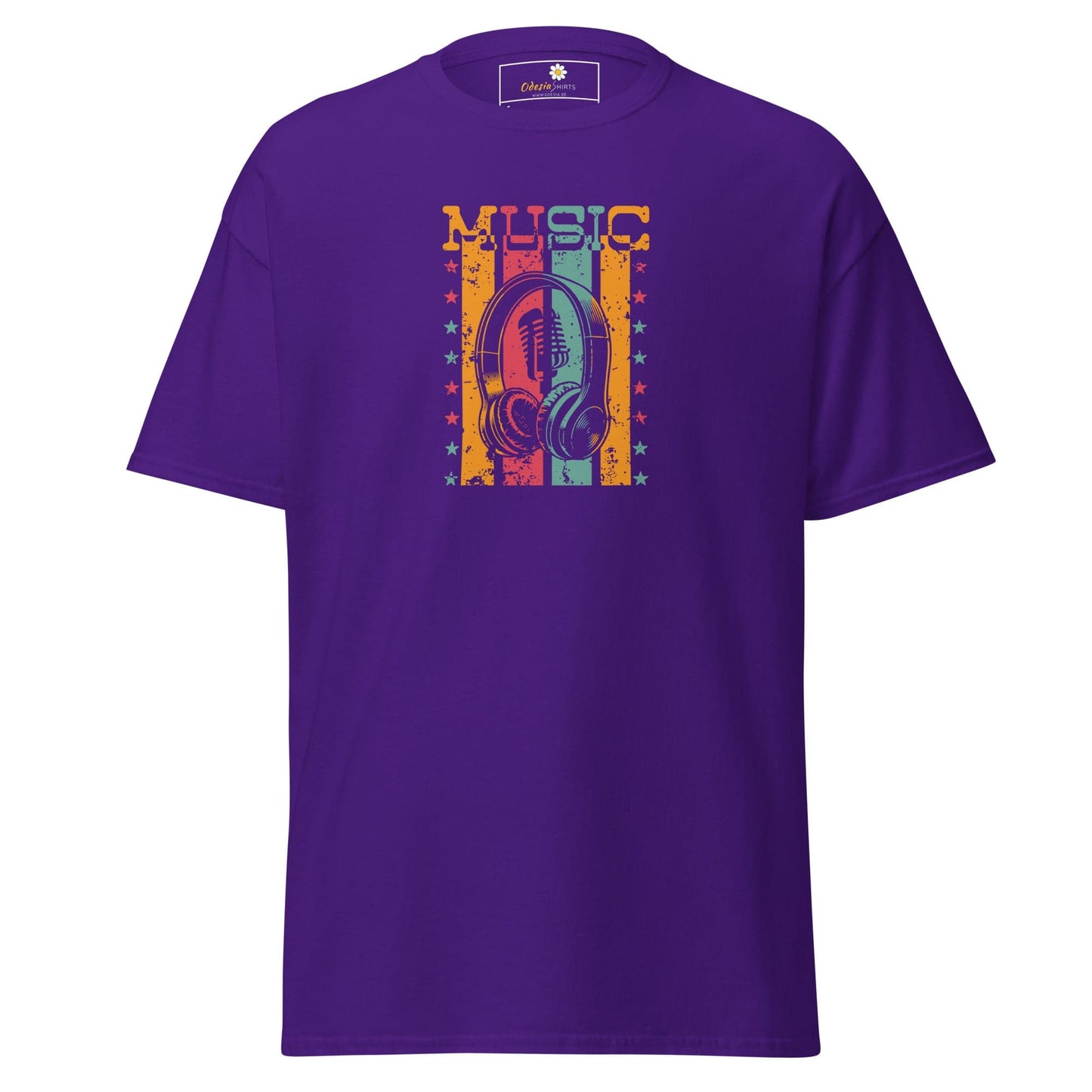 Unisex classic tee - MUSIC MICROPHONE - REGULAR - Purple / S