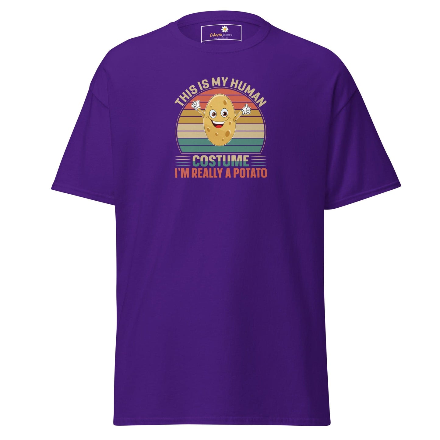Unisex classic t-shirt - FUN POTATO HUMAN COSTUME - REGULAR - Purple / S