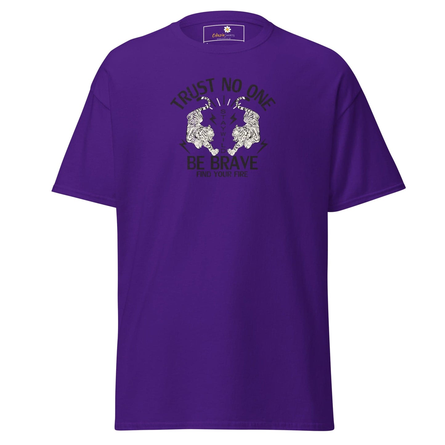 Unisex classic tee - MISC TRUST NO ONE BE BRAVE - REGULAR - Purple / S