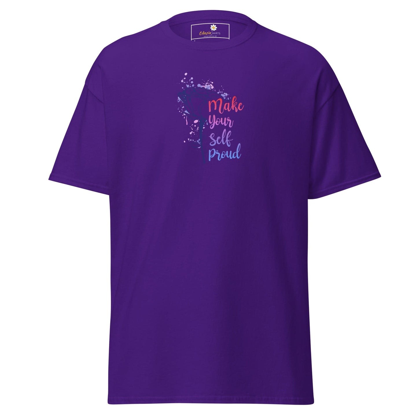 Unisex classic tee - MISC TEXT MAKE YOURSELF PROUD - REGULAR - Purple / S
