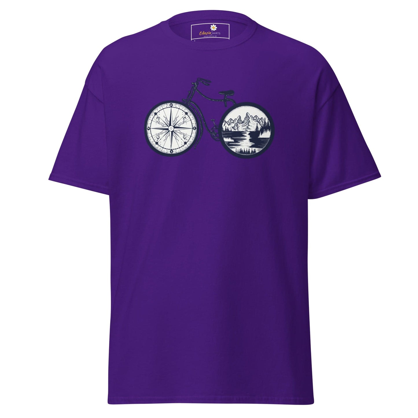 Unisex classic t-shirt - SPORT BIKE DIRECTION MOUNTAINS - REGULAR - Purple / S