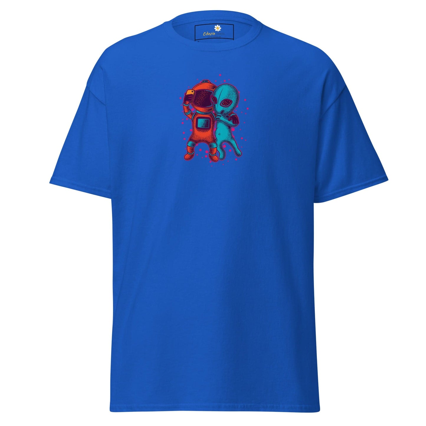 Unisex classic t-shirt - ASTRONAUT ALIEN SELFIE - REGULAR - Royal / S