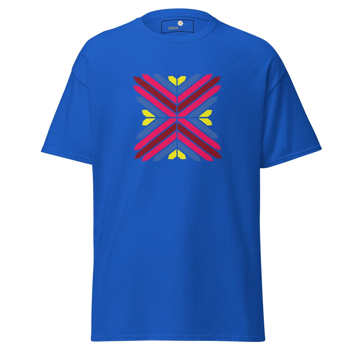 Unisex classic tee - ABSTRACT TRIANGLES - REGULAR - Royal / S