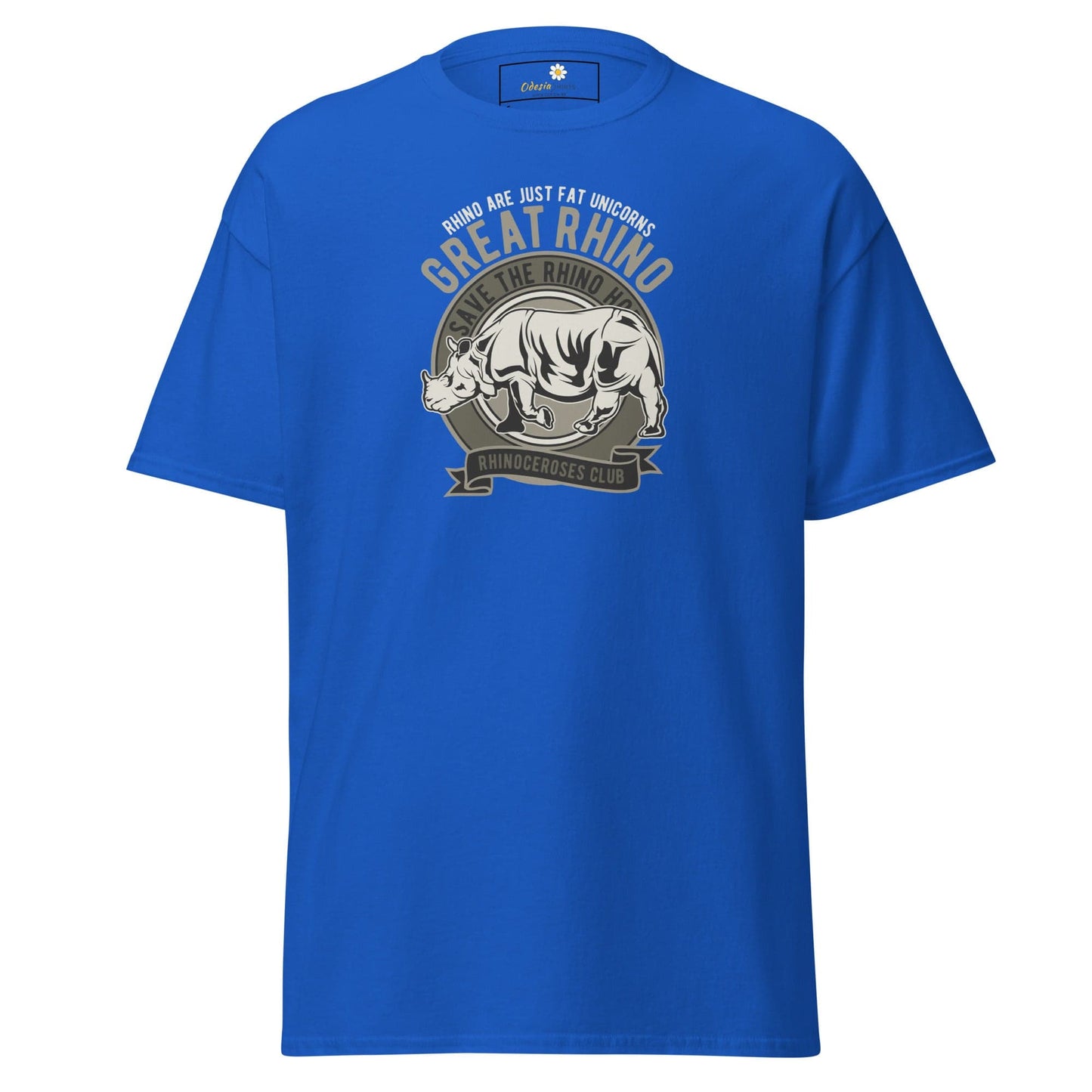 Unisex classic t-shirt - WILD LIFE GREAT RHINO - REGULAR - Royal / S