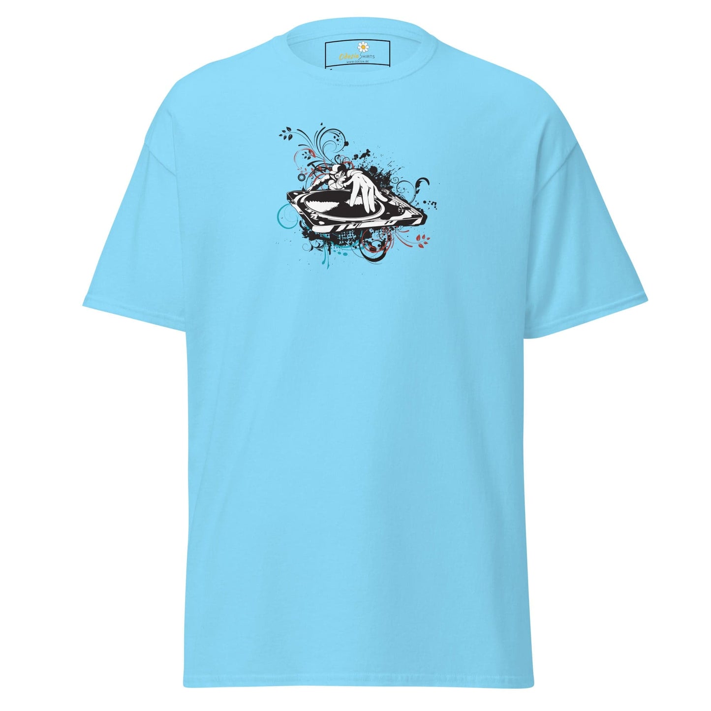 Unisex classic tee - MUSIC DISK JOCKEY - REGULAR - Sky / S