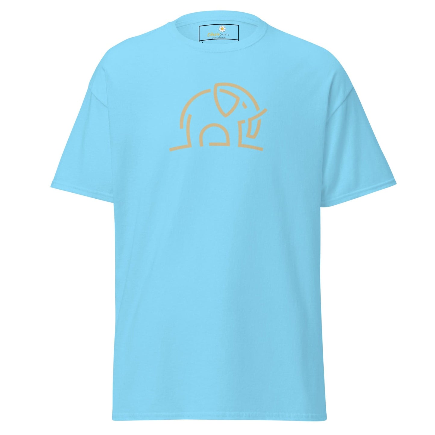 Unisex classic tee - WILD LIFE ELEPHANT LINES - Sky / S