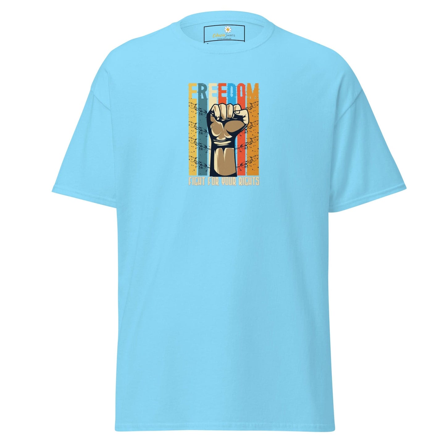 Unisex classic tee - MISC FIGHT FOR FREEDOM - REGULAR - Sky / S