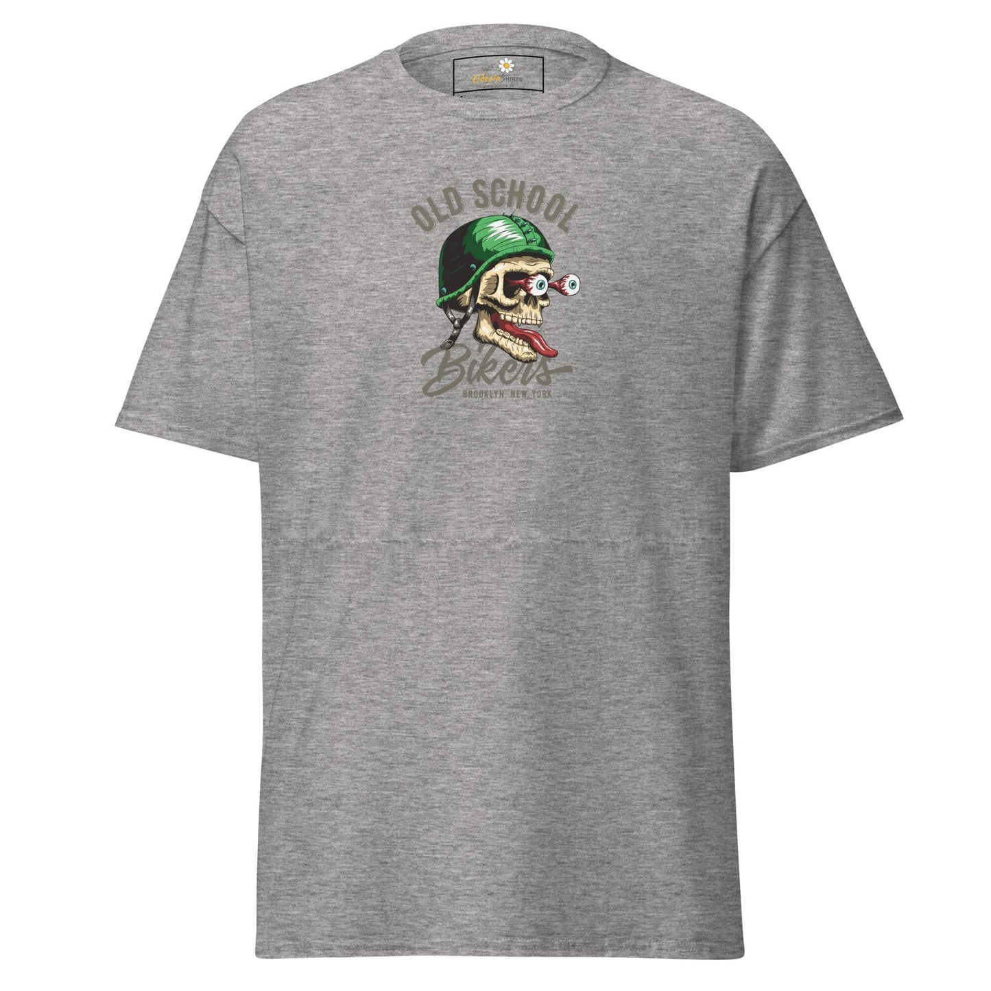 Unisex classic tee - SKULL OLD SCHOOL BIKERS - REGULAR - Sport Grey / S