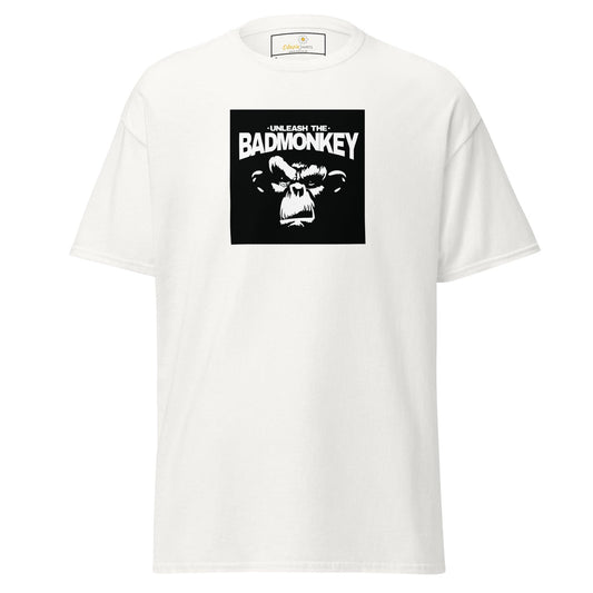 Unisex classic t-shirt - WILD LIFE UNLEASH MONKEY - REGULAR - White / S