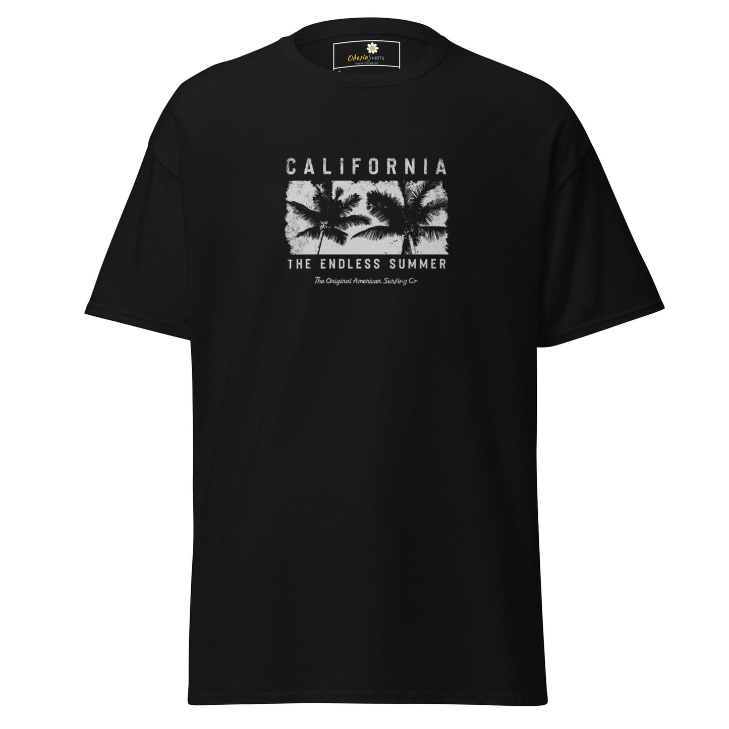 Unisex classic t-shirt - SUMMER CALIFORNIA TREES - REGULAR - Black / S