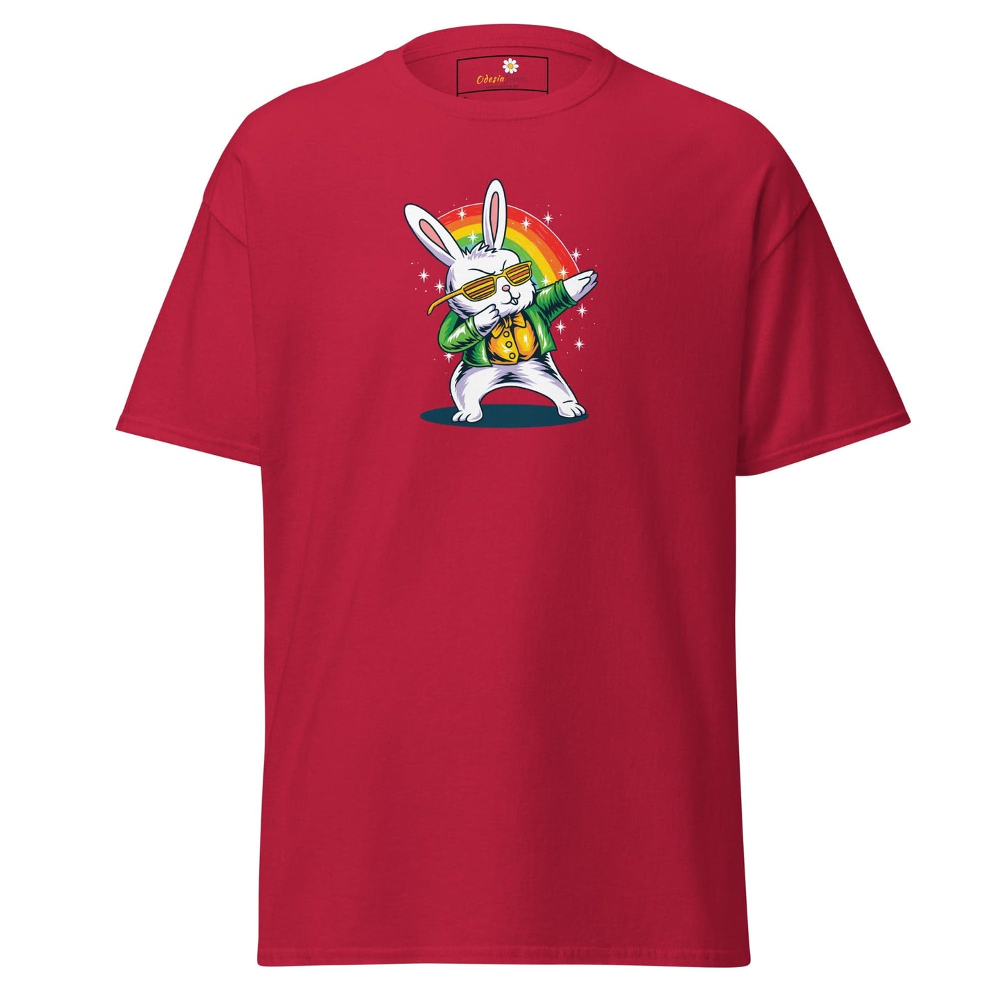 Unisex classic t-shirt - FUN DANCING RABBIT - REGULAR - Cardinal / S