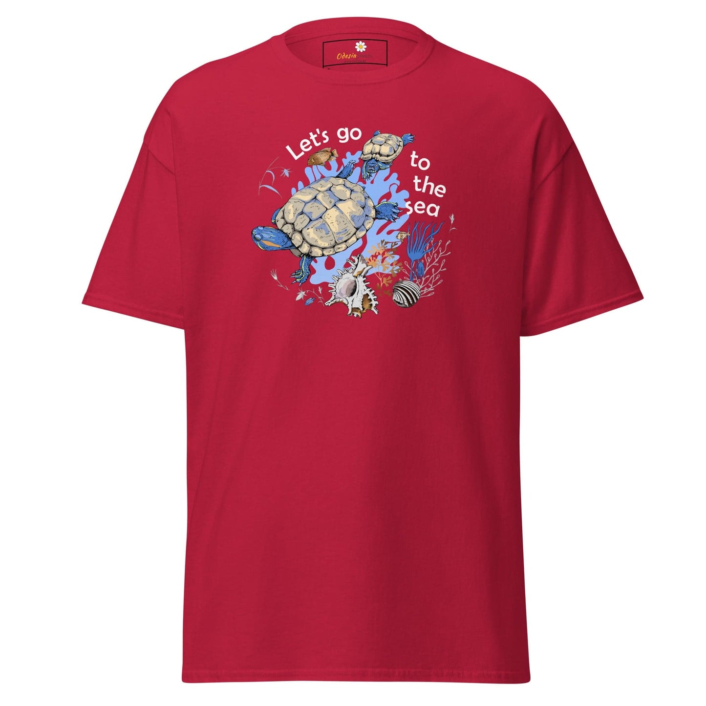 Unisex classic t-shirt - WILD LIFE TORTOISE LET GO SEA - REGULAR - Cardinal / S