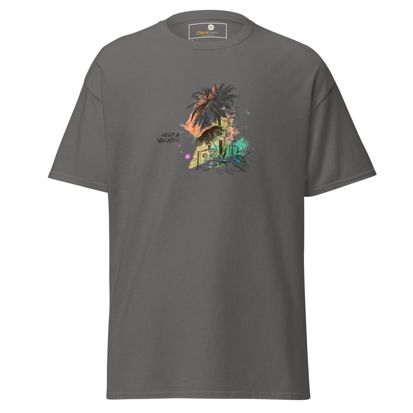 Unisex classic t-shirt - SUMMER NEED A VACATION - REGULAR - Charcoal / S