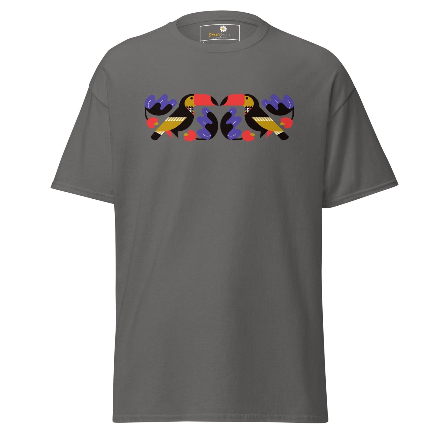 Unisex classic t-shirt - WILD LIFE TOUCAN MIRROR - REGULAR - Charcoal / S