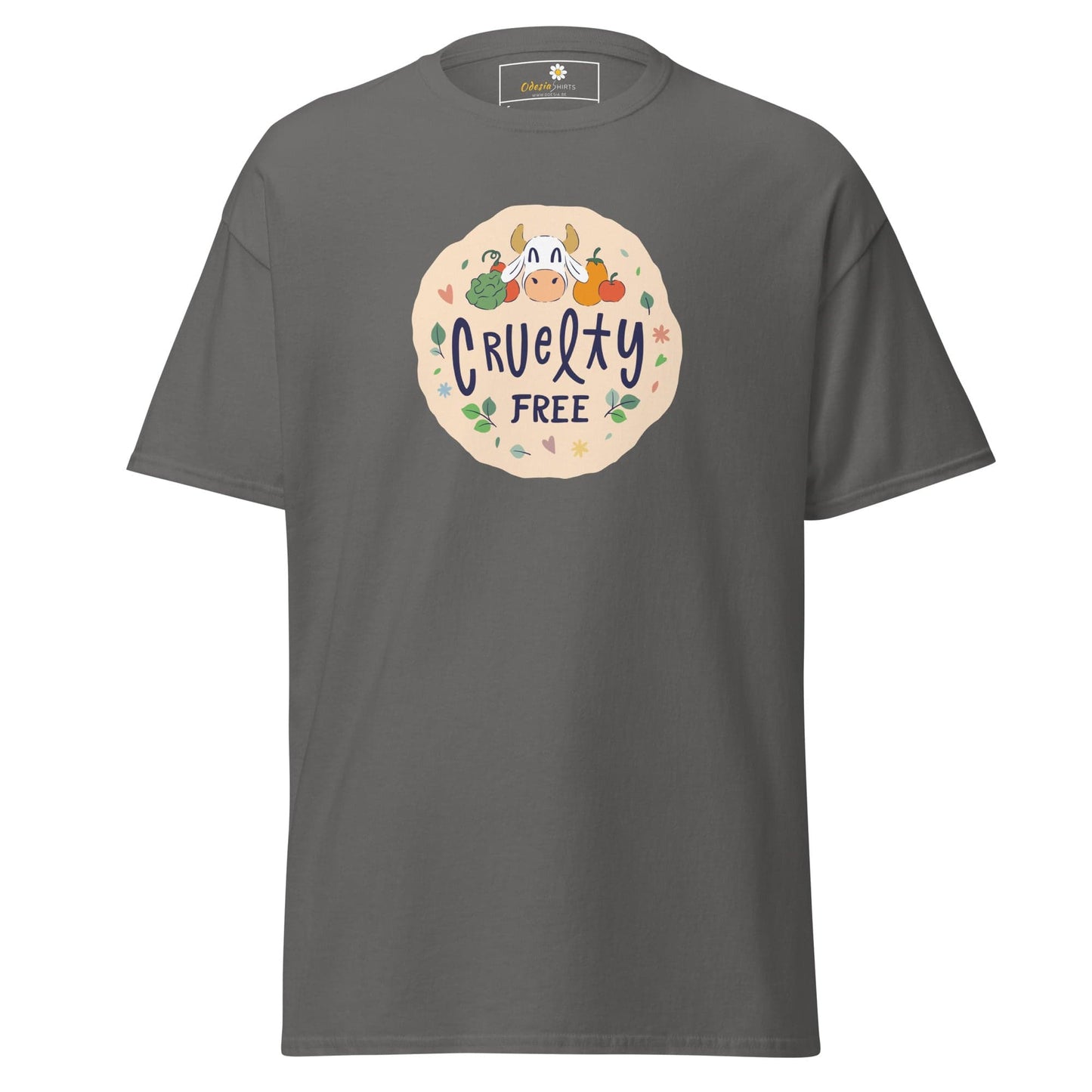Unisex classic t-shirt - VEGAN CRUELTY FREE - REGULAR - Charcoal / S
