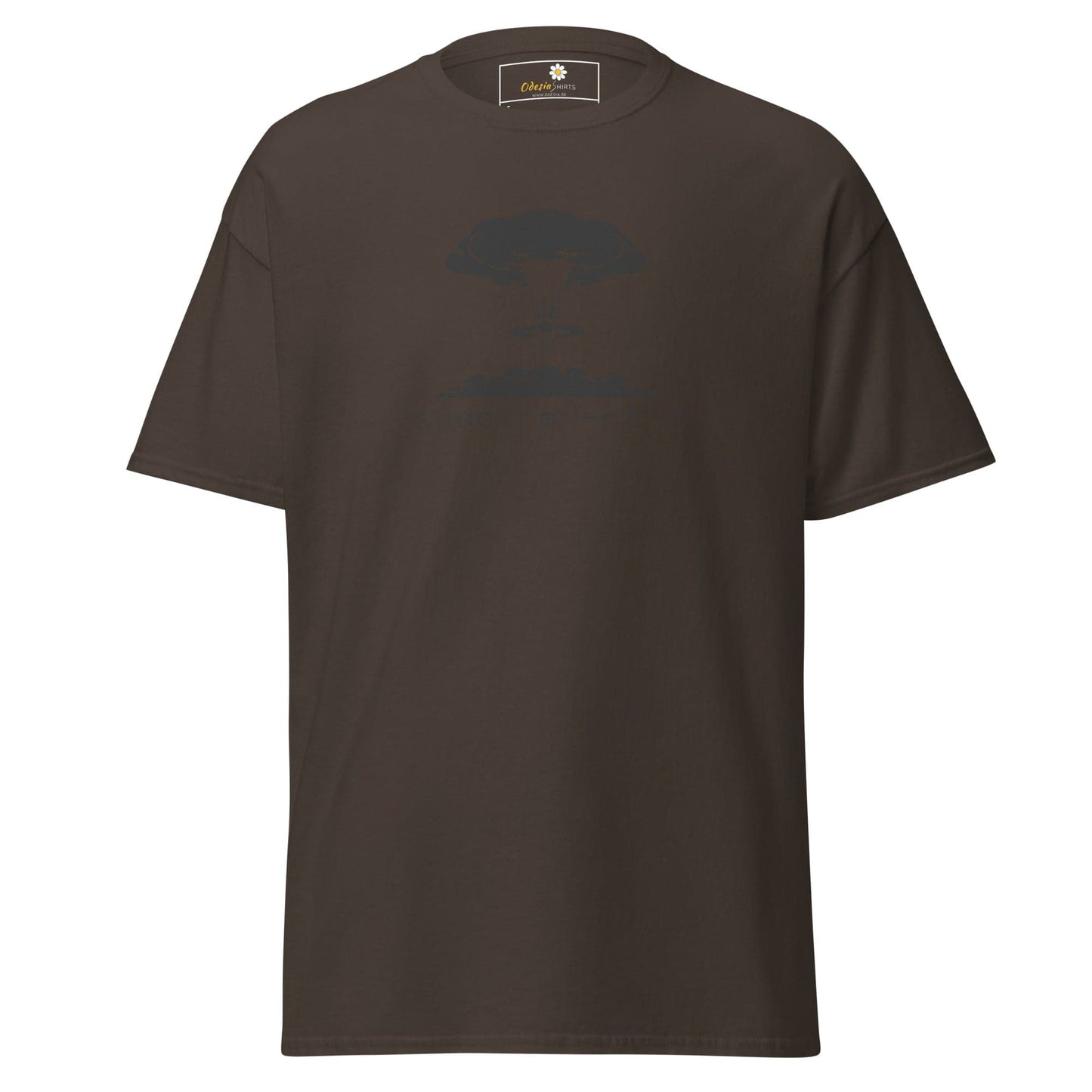 Brown short-sleeved T-shirt displayed in T-SHIRT DESIGN TEE for Men and Women sizes S to XL