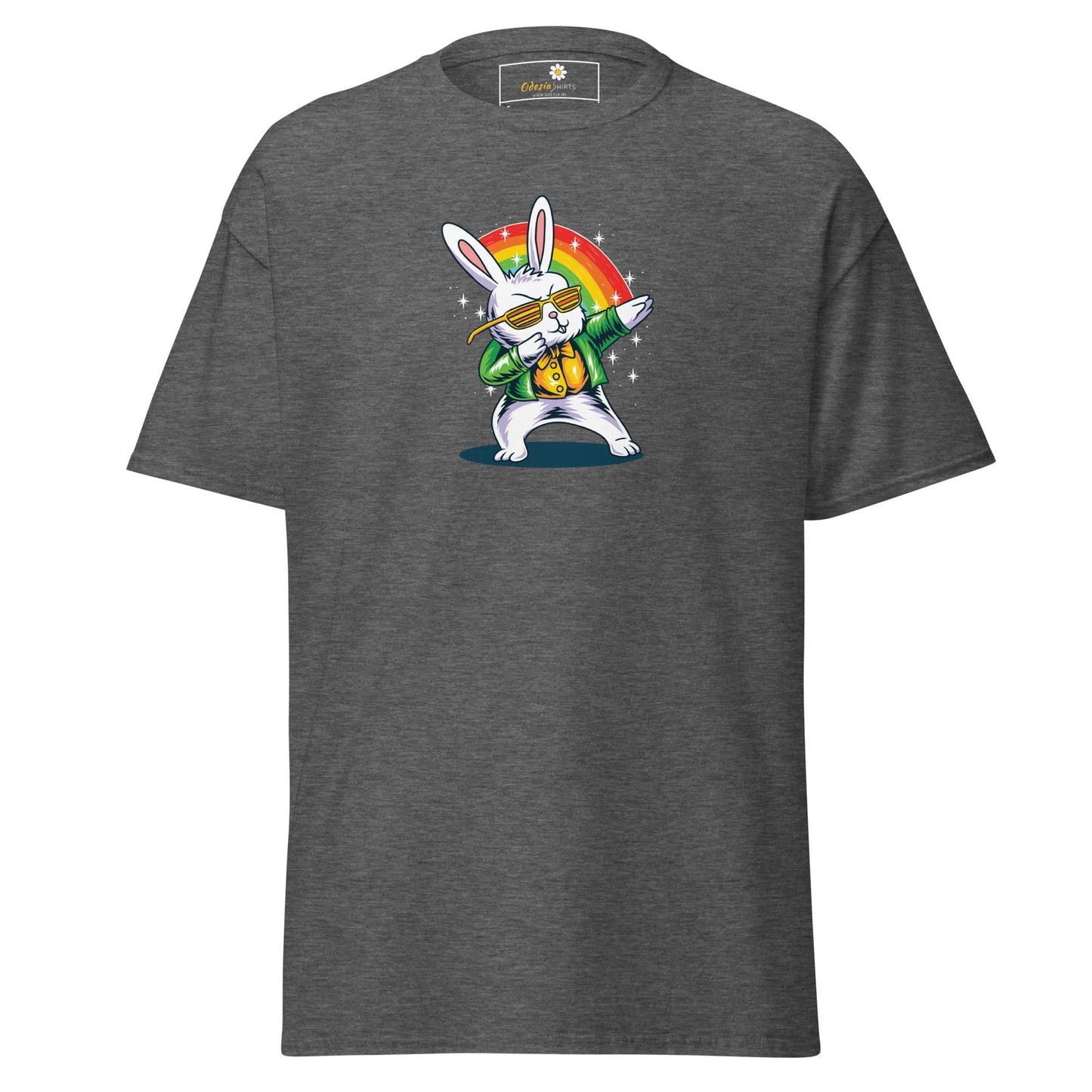 Unisex classic t-shirt - FUN DANCING RABBIT - REGULAR - Dark Heather / S