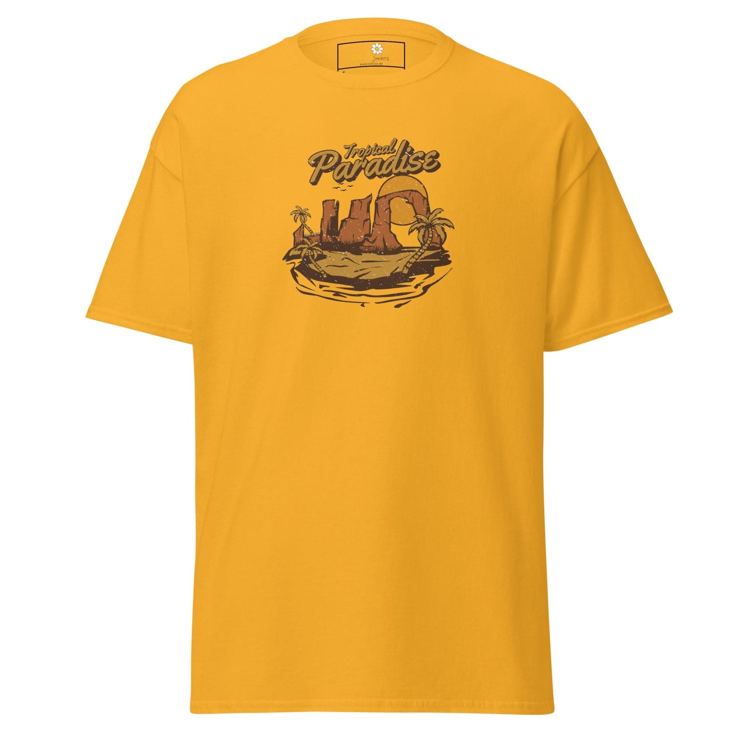 Unisex classic t-shirt - SUMMER TROPICAL PARADISE - REGULAR - Gold / S