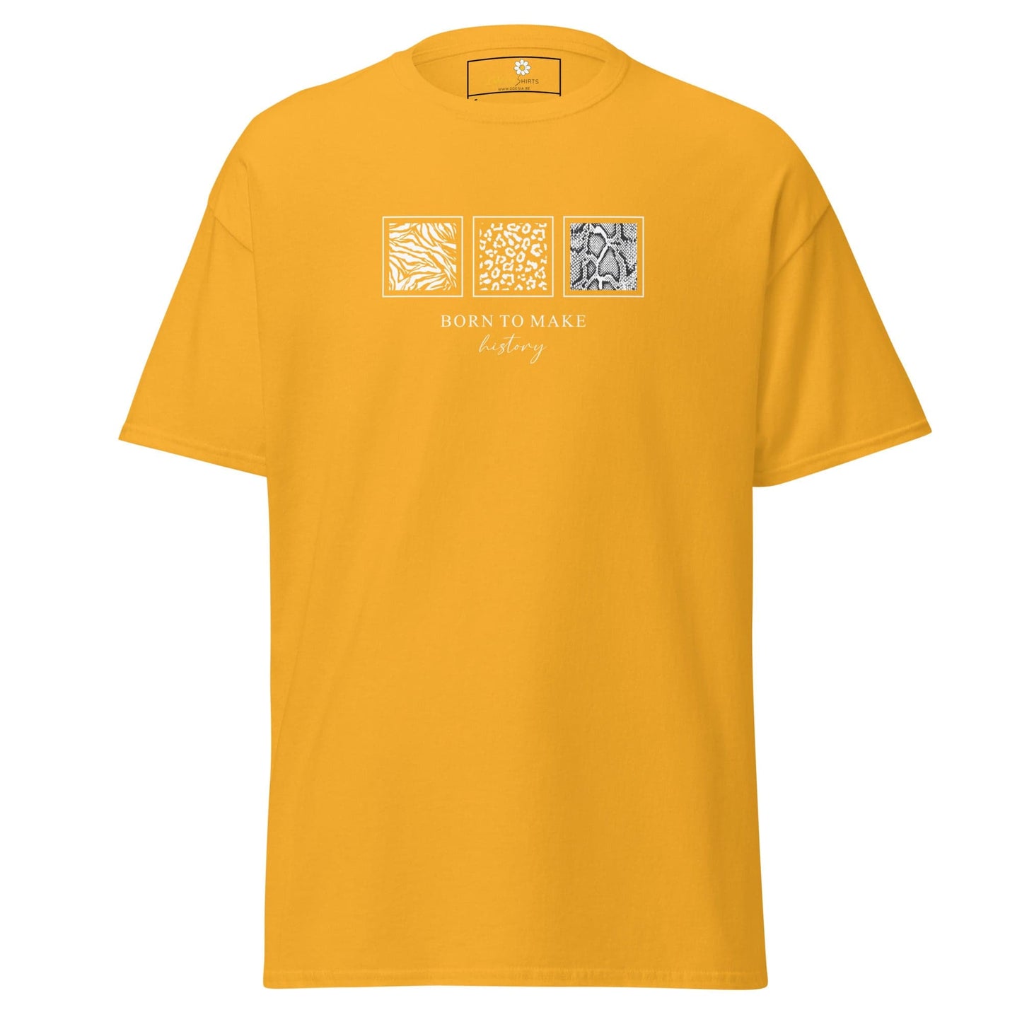 Unisex classic t-shirt - MISC BORN TO MAKE HISTORY - Gold / S
