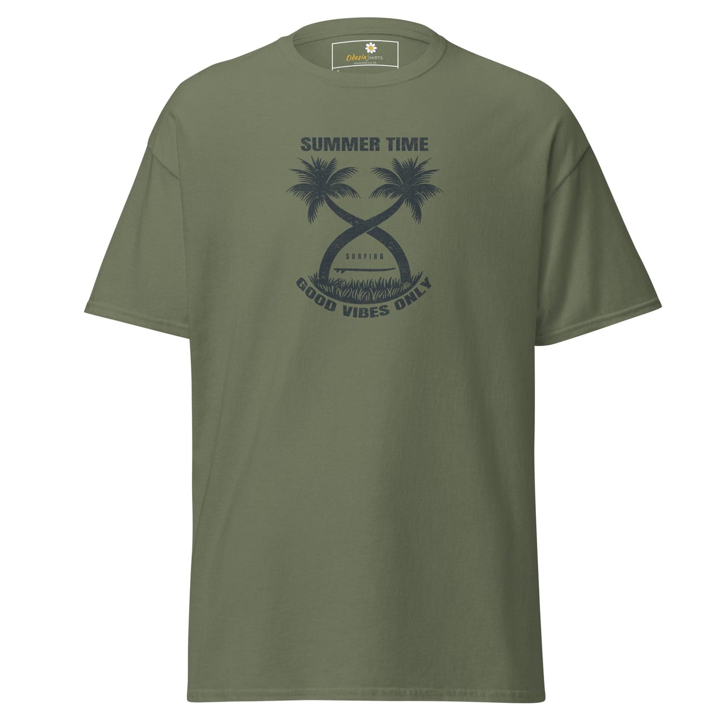 Unisex classic t-shirt - SUMMER PARADISE TREES - REGULAR - Military Green / S
